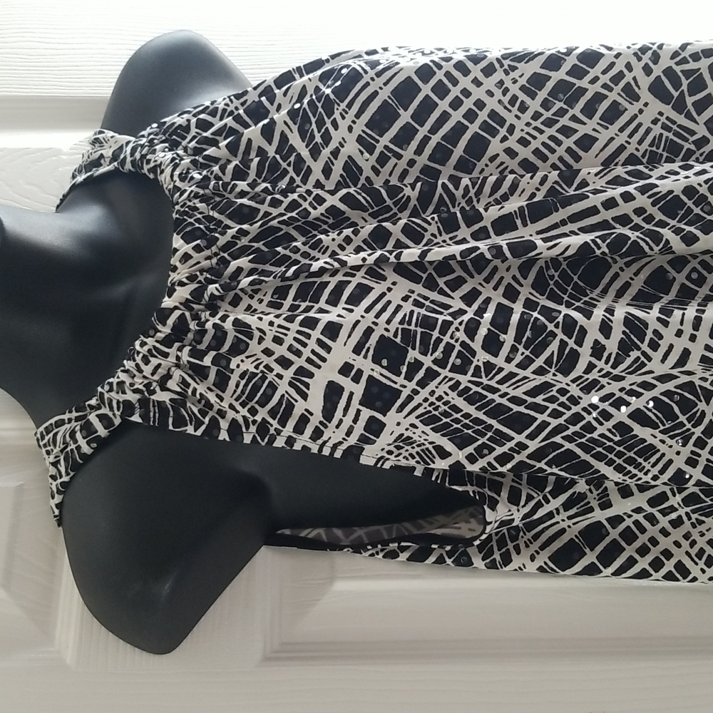 MSK women's dress black and white size M